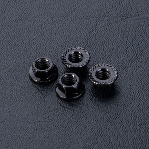 Radmutter mit Flansch M4 (4 Stück) Farbe schwarz